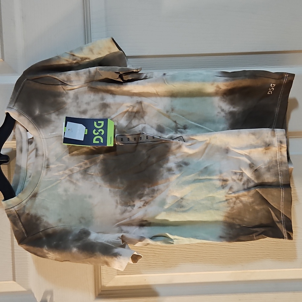 DSG Blotchy Tie Dye Short Sleeve T-Shirt: BROWN: NEW WITH TAGS: SIZE XS (6/7)
